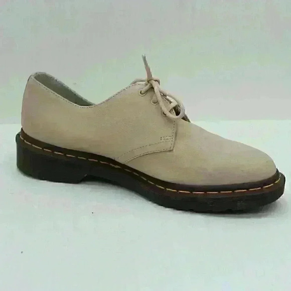 Dr. Martens 23722 Unisex Tan Leather 3 Eye Oxfords Shoes Size US W 9/ M 7 - Picture 3 of 11